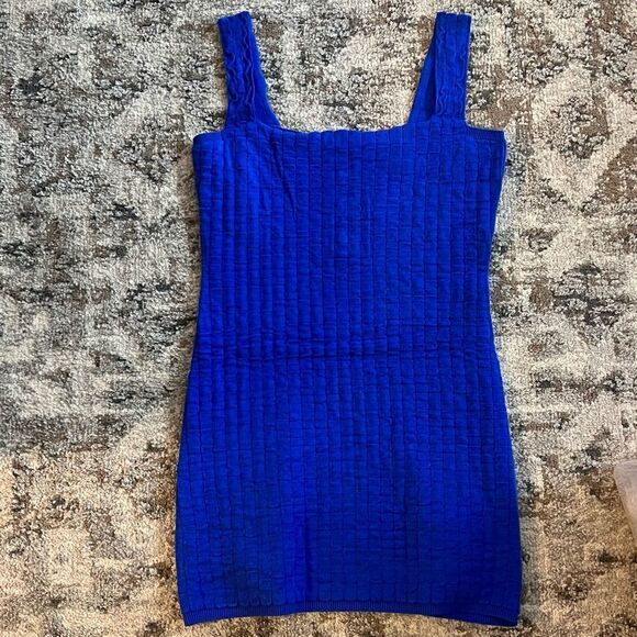 FREE PEOPLE | Blue | SHORT N SWEET SWEATER MINIDRESS - Picture 8 of 9